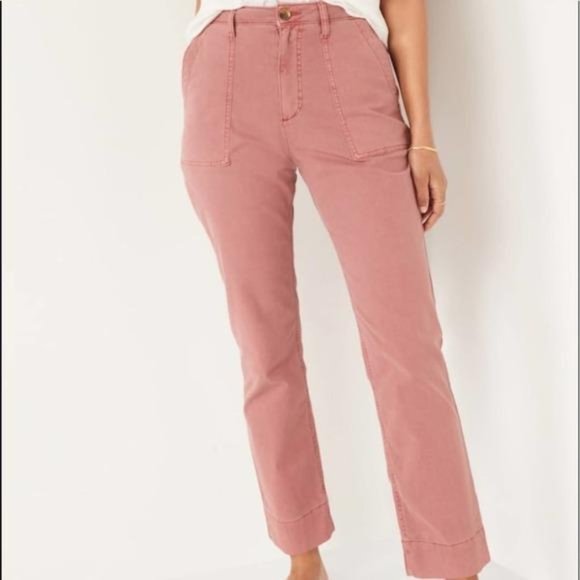 Old Navy Pants - old navy high-waisted straight canvas workwear pants for women New